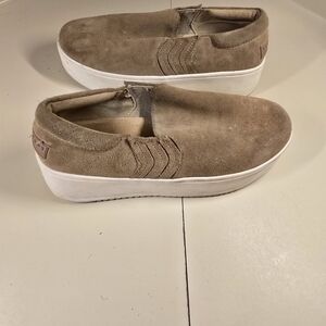 Yellow Box Tan Suede Slip-On Loafers